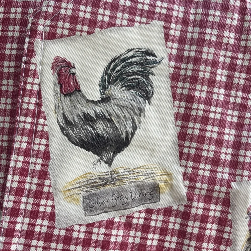 Chicken Rooster‎ Vinyl Placemats Country Farmhouse Rustic Set Of 8 Red Check